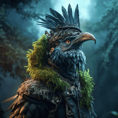 Portrait of Ferigris, The dominant species of the skies, the ferigris travel across the plane with a swiftness and haste not known to the others on the plane.