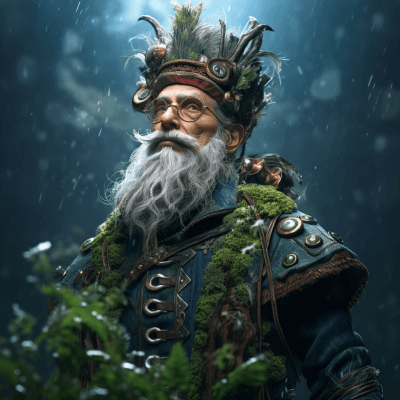 Portrait of Cornelius Frigarmer, Renowned scholar with an enigmatic and controversial personality for his claims about orc culture and lacking respect for the privacy of others. Cornelius is a researcher of culture and tradition with little sense of respect, taboo or what it means to be a decent in general.